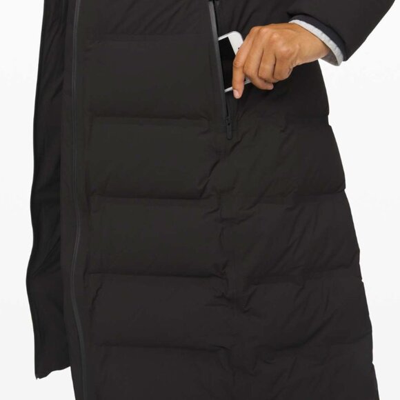 Lululemon Sleet Street Long Jacket Black  ($398) Sz 4 - Picture 3 of 9